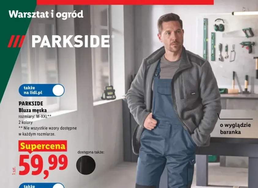 Bluza męska o wyglądzie baranka Parkside