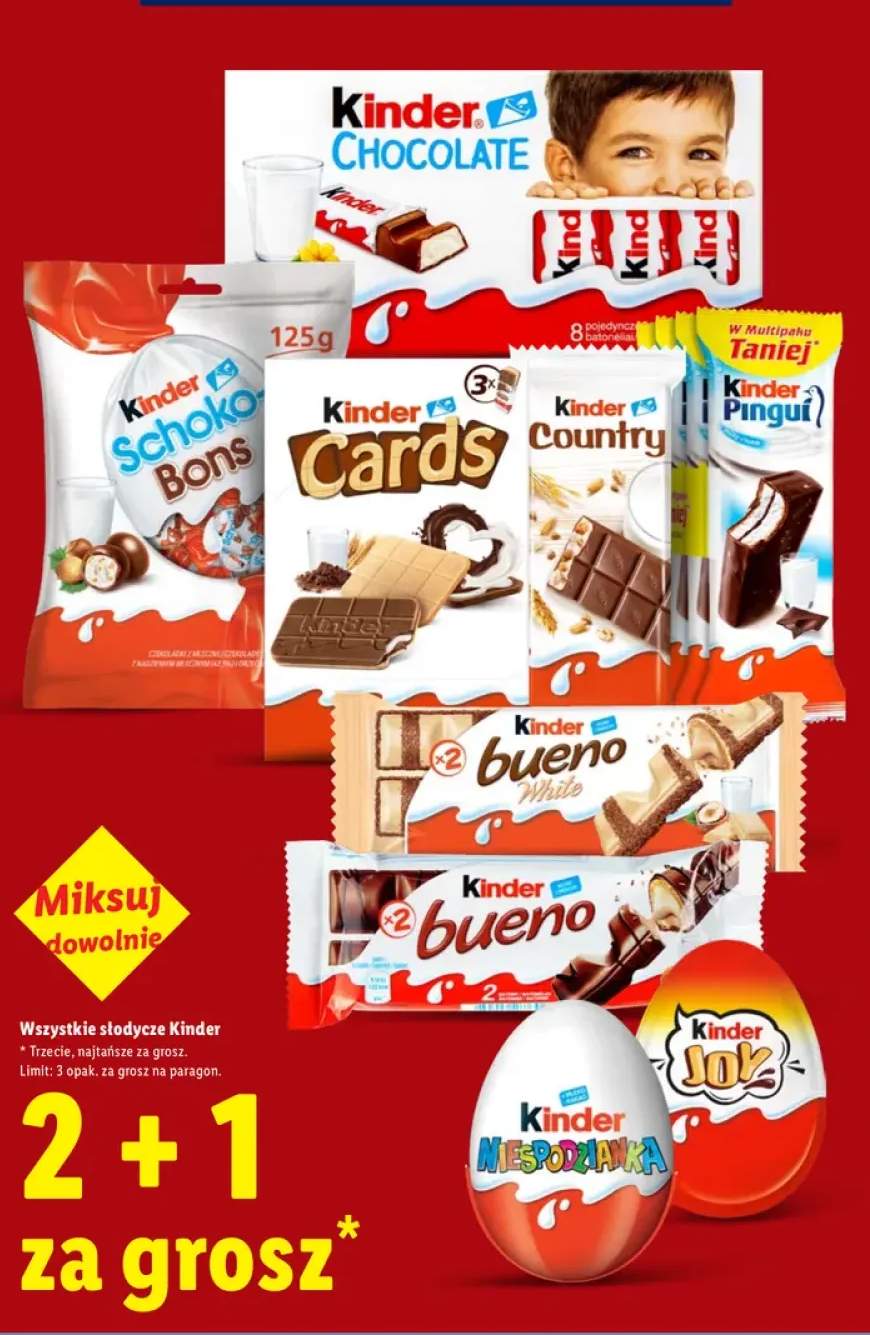 Słodycze Kinder +9 wariantów