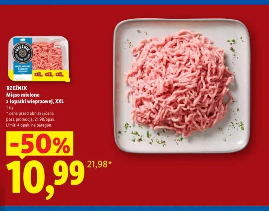 Mięso mielone z łopatki wieprzowej XXL Rzeźnik