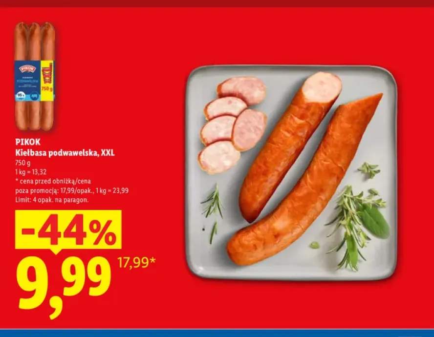 Kiełbasa podwawelska XXL Pikok
