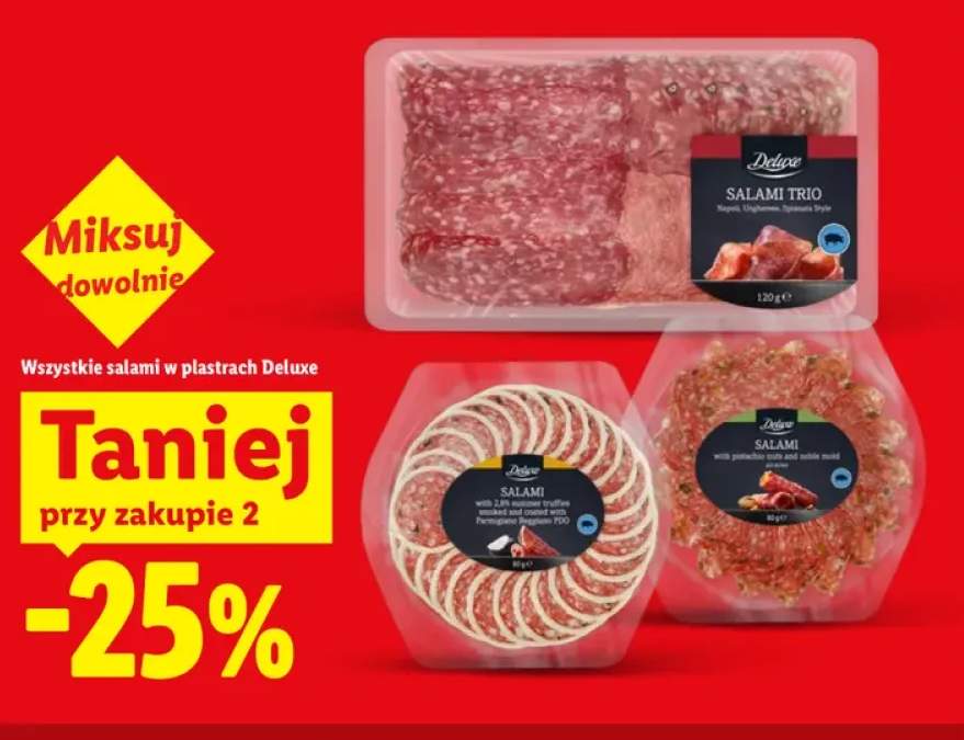 Salami w plastrach Deluxe +3 warianty