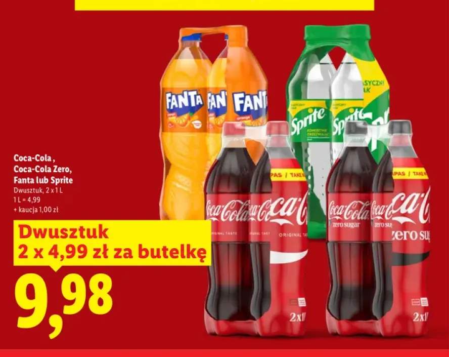 Napój gazowany Coca-Cola 2-pak 1 l +3 warianty