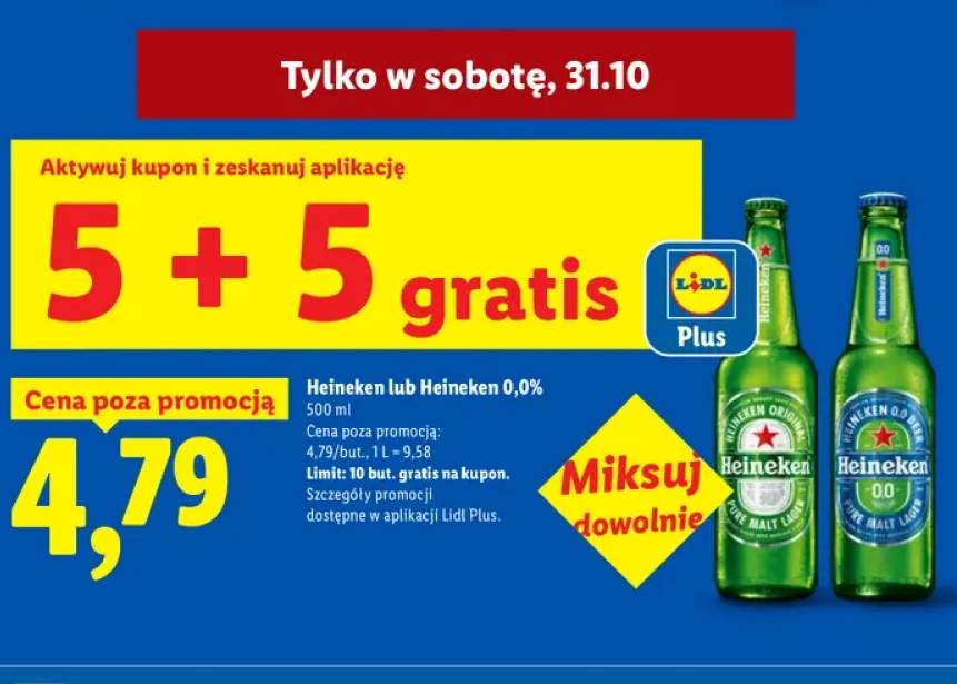 Piwo bezalkoholowe Heineken +1 wariant