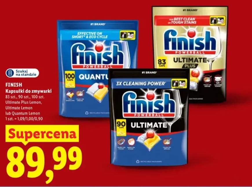 Kapsułki do zmywarki Ultimate Plus Lemon Finish +2 warianty