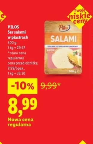 Ser salami w plastrach Pilos