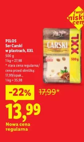 Ser carski w plastrach XXL Pilos