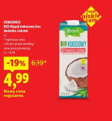 Napój kokosowy bez dodatku cukrów Vemondo