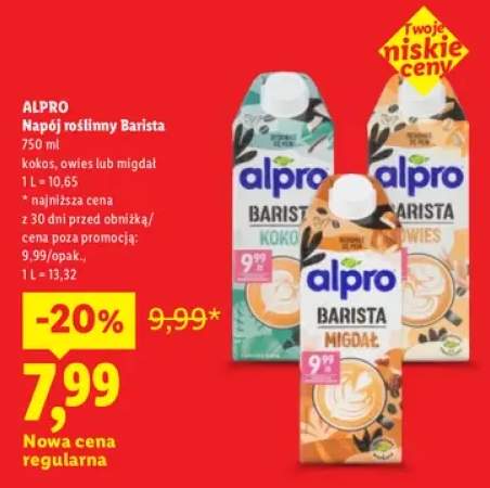 Napój roślinny Barista kokos Alpro +2 warianty
