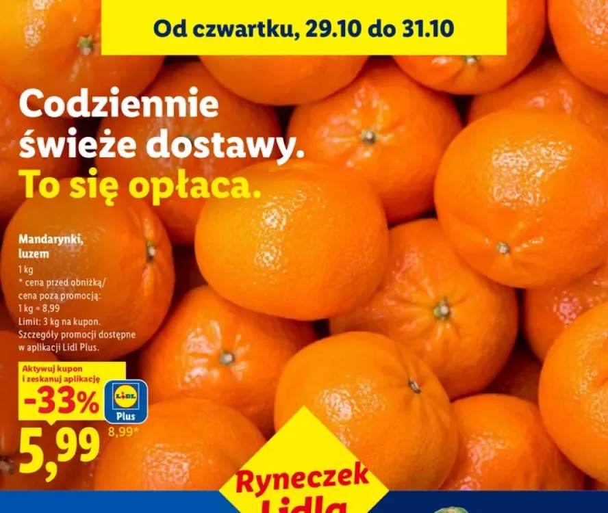 Mandarynki luzem Ryneczek Lidla
