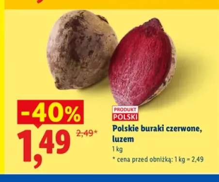 Buraki czerwone polskie luzem