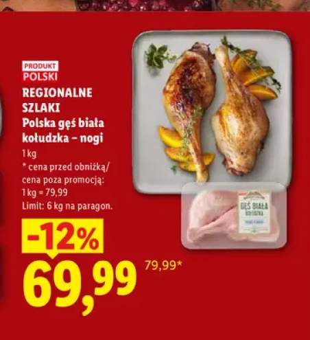 Polska gęś biała kołudzka – nogi Regionalne Szlaki
