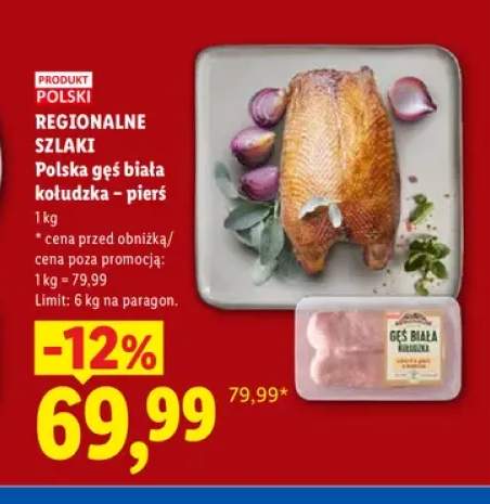 Polska gęś biała kołudzka – pierś Regionalne Szlaki