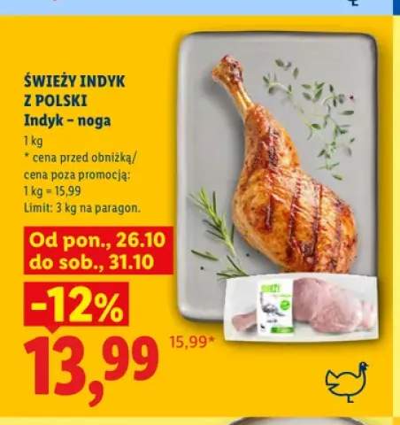 Indyk noga Świeży Indyk z Polski