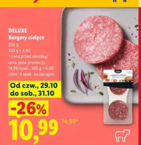 Burgery cielęce Deluxe