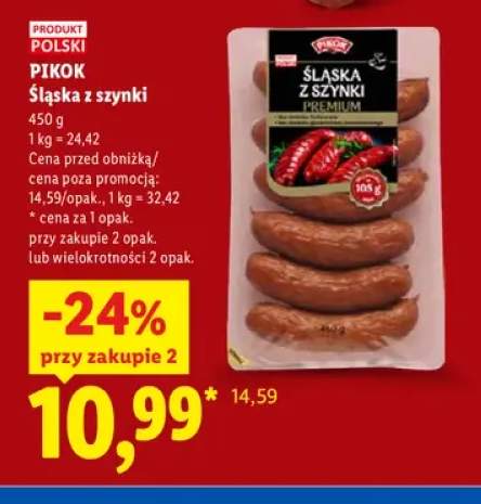 Kiełbasa śląska z szynki Pikok