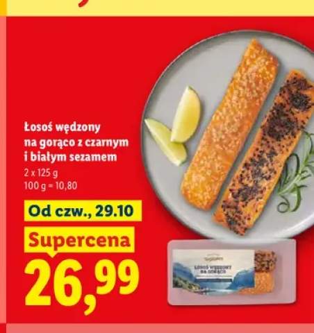 Łosoś wędzony na gorąco z czarnym i białym sezamem 2-pak