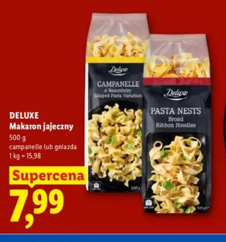 Makaron jajeczny campanelle Deluxe +1 wariant