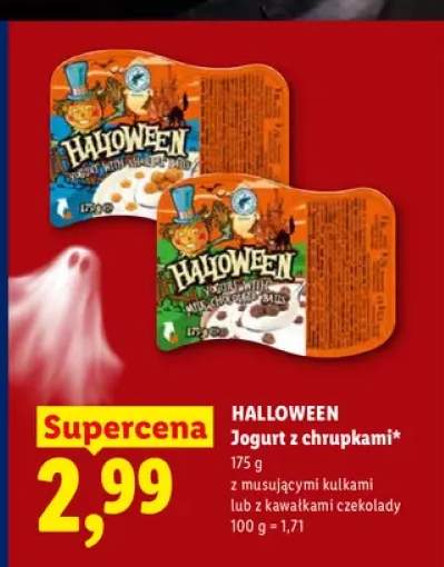 Jogurt z chrupkami z musującymi kulkami Halloween +1 wariant