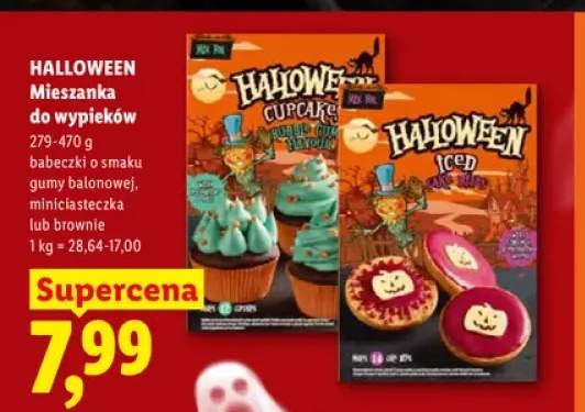 Mieszanka do wypieków babeczki o smaku gumy balonowej Halloween +2 warianty