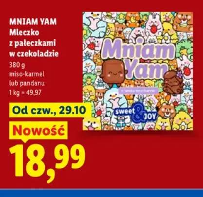 Mleczko z pałeczkami w czekoladzie miso-karmel Mniam Yam +1 wariant