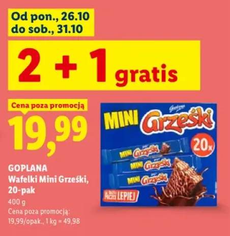 Wafelki Mini Grześki 20-pak