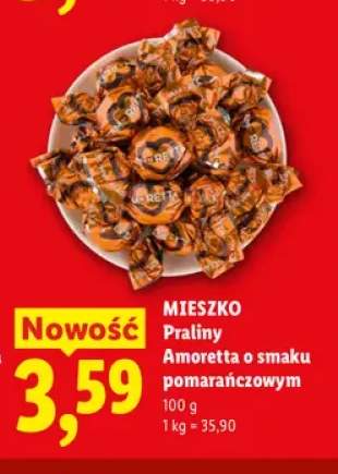 Praliny Amoretta o smaku pomarańczowym Mieszko