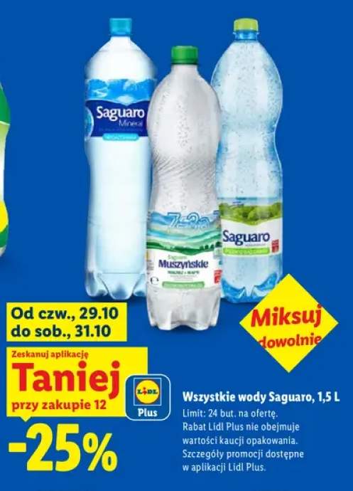 Wody Saguaro, 1,5 l +3 warianty