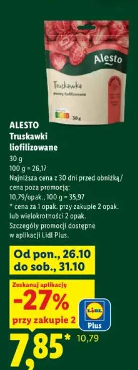 Truskawki liofilizowane Alesto