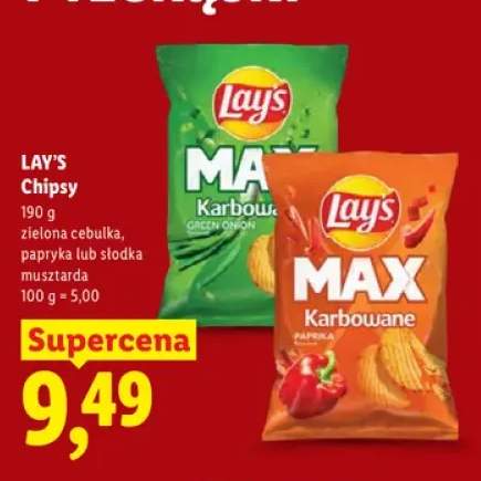 Chipsy Lay's zielona cebulka +2 warianty