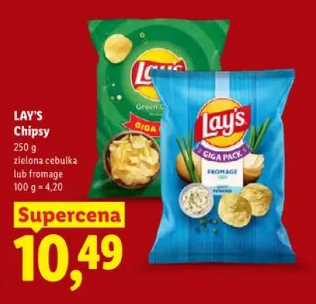 Chipsy Lay's zielona cebulka +1 wariant