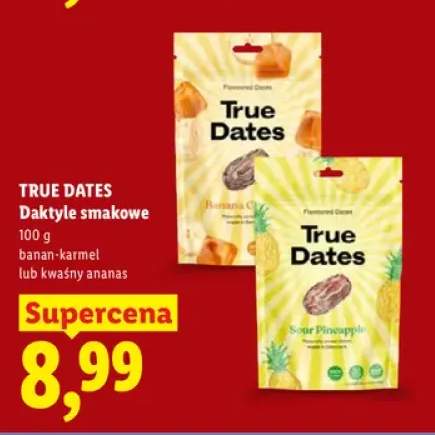 Daktyle smakowe True Dates banan-karmel +1 wariant