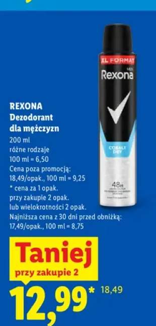 Dezodorant dla mężczyzn Rexona