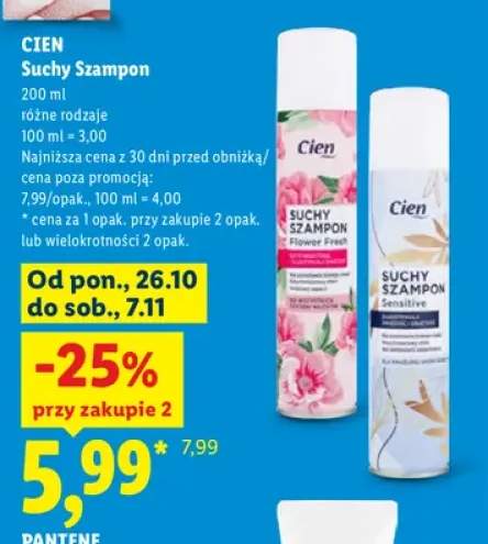 Suchy szampon Flower Fresh Cien +1 wariant
