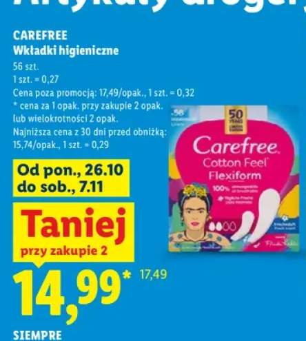 Wkładki higieniczne Carefree