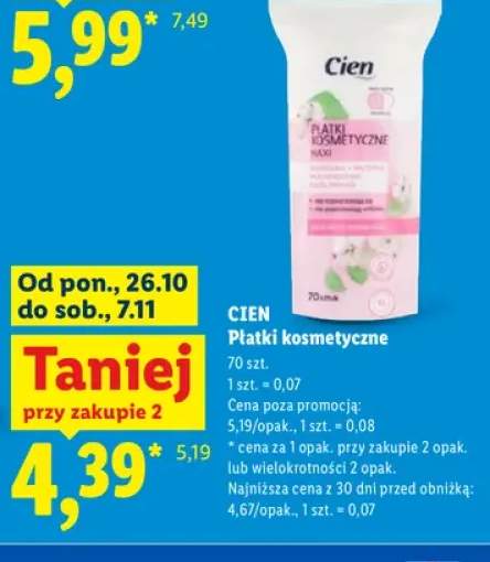 Płatki kosmetyczne Cien