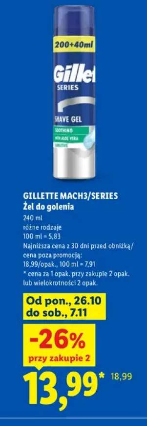 Żel do golenia Gillette Mach3/Series