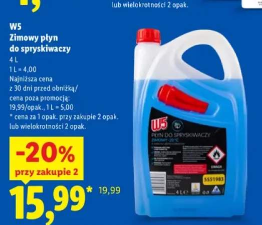 Zimowy płyn do spryskiwaczy W5