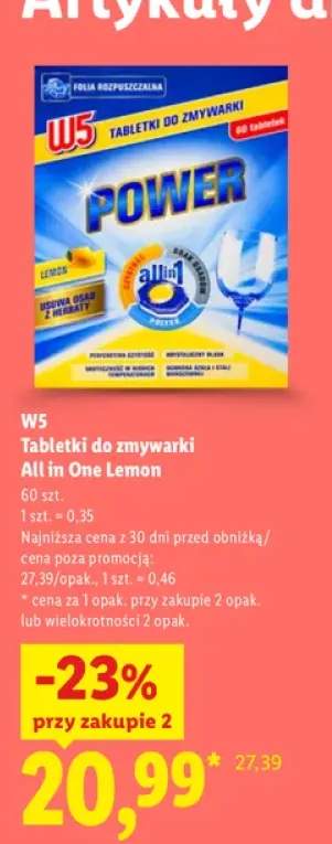 Tabletki do zmywarki All in One Lemon W5