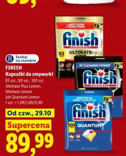 Kapsułki do zmywarki Ultimate Plus Lemon Finish +2 warianty