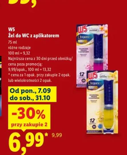 Żel do WC z aplikatorem różne rodzaje W5