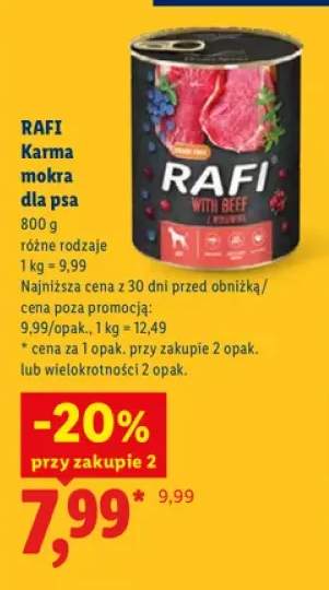 Karma mokra dla psa Rafi