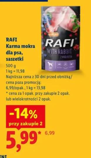 Karma mokra dla psa saszetki Rafi