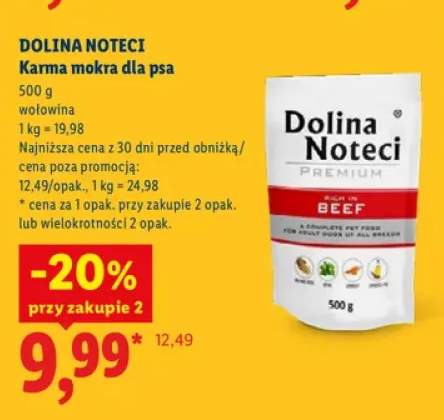 Karma mokra dla psa wołowina Dolina Noteci