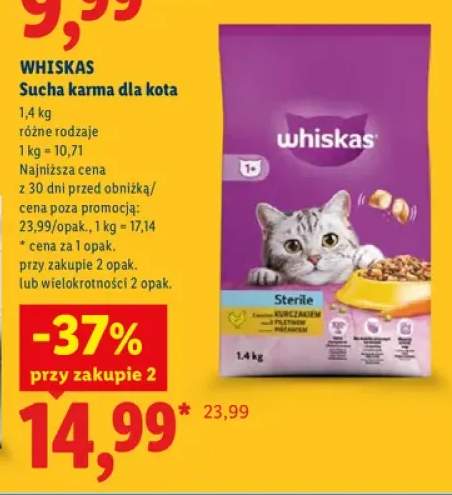 Sucha karma dla kota Whiskas
