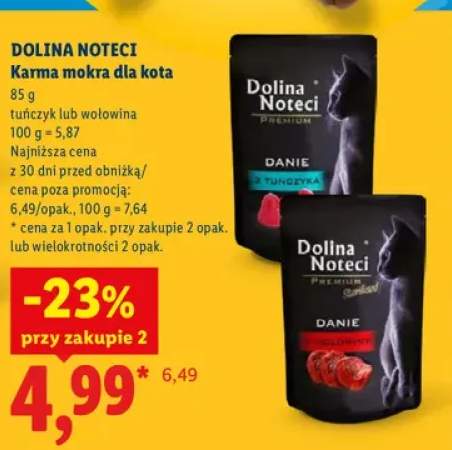 Karma mokra dla kota Dolina Noteci tuńczyk +1 wariant